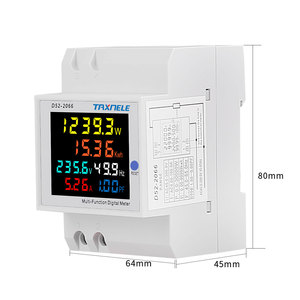 D52-2066 kỹ thuật số năng lượng tần số mét 6in1 AC Màn hình 110V 220V 380V 100A Single phase LCD Volt Amp kWh tần số mét - Product Image 5