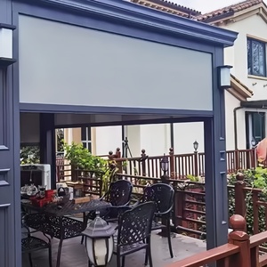 Pare-soleil <span class=keywords><strong>pour</strong></span> <span class=keywords><strong>extérieur</strong></span> Zip Track Roller Blind Pare-soleil UV Protect Deck Patio Gazebo Privacy Roller Pergola Fabric Material Zipper Screen - Product Image 2