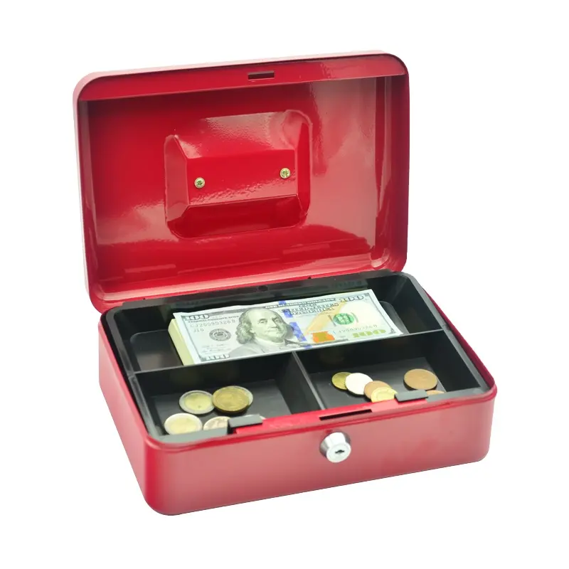 Caja de ahorro de dinero portátil, caja fuerte de acero de estilo europeo, nuevo diseño