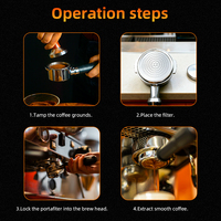 Filtre à café réutilisable de 58 mm, double couche en métal de 0,8 mm, pour machines à expresso domestiques et commerciales