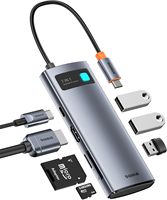 USB-C Adapter 4K 60Hz Dockingstation mit 7 Anschlüssen USB-A PD 100W TF/SD-Kartenleser für iPhone 15/Mac/PC/Steam Deck/Rog
