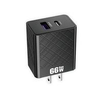 Cargador Rápido para Celular de 66W con Enchufe Europeo y Cable USB Tipo-C PD, Adaptador de Corriente USB-C de Carga Rápida