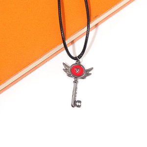 Collier de clé d'hôtel en métal Hell <span class=keywords><strong>Hotel</strong></span>, collier de cosplay Carmilla, collier de personnage d'anime unisexe, pendentif de charme d'anime, cosmétique - Product Image 3