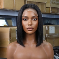 Perruque 100% Cheveux Naturels Vietnamiens Remy, Brun Clair, Perruques Frontales HD Lace, Lisses Comme des Baguettes SDD, 13x4, Lots de Cheveux Vierges 12A