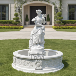 Fuente de Agua de Mármol Natural Personalizada <span class=keywords><strong>TREVI</strong></span> con la Virgen María para Jardín y <span class=keywords><strong>Hotel</strong></span> - Product Image 6