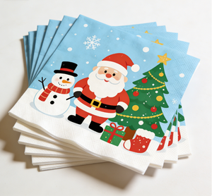 Serviettes jetables à thème <span class=keywords><strong>Noël</strong></span>, Père <span class=keywords><strong>Noël</strong></span>, arbre <span class=keywords><strong>de</strong></span> <span class=keywords><strong>Noël</strong></span>, pour dîner <span class=keywords><strong>en</strong></span> famille, serviettes <span class=keywords><strong>en</strong></span> <span class=keywords><strong>papier</strong></span> pour la décoration du réveillon <span class=keywords><strong>de</strong></span> <span class=keywords><strong>Noël</strong></span> - Product Image 3