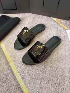 2026 Summer New Designer Y Flat <b>Sandals</b> with Black Letters and Metal Buttons, Round Jelly Upper, with Closure and Rubber Insole - Product Image 5
