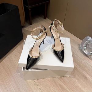 Nuovi <span class=keywords><strong>Sandali</strong></span> Estivi Eleganti con <span class=keywords><strong>Tacco</strong></span> Alto e Strass, Punta a Stiletto Francese, per Donna - Product Image 4