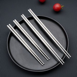 304 Stainless Steel <strong>Chopsticks</strong> for Restaurants and Hotels, Heat-insulating and Anti-slip, Laser logo Chinese <strong>Chopsticks</strong> - Product Image 1
