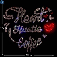 Applique thermocollante audacieuse et imposante en strass cerise pour les détaillants de mode, motif en cristal de qualité supérieure, nouveauté DIY