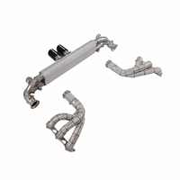 Colector de escape SS304 con escudo térmico completo para Porsche 911 991.1 991.2 GT3 3.8L 4.0L Kit de tuning de carreras