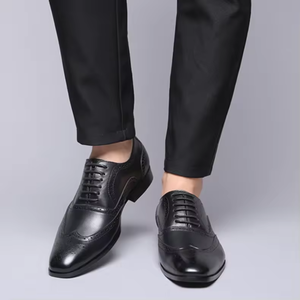 Comfortable Breathable Lace up Classic Business Italian Oxford Man <b>Shoes</b> comfort Lace up Leather Dress <b>Shoes</b> - Product Image 6