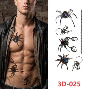 Tatuajes Temporales Desechables a Prueba de Agua para <span class=keywords><strong>Mujer</strong></span>, Diseño Artístico Corporal, Vibrante, 3D, OEM - Product Image 3