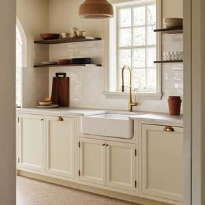 Juego de Muebles de Cocina Modulares Modernos de Estilo Europeo en Forma de L, Puerta de Madera Maciza, Tablero de Melamina, Encimera de Mármol, Alto Brillo, de Alta Gama - Product Image 4