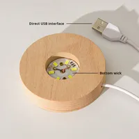 Lampe de chevet sphérique créative en cristal, veilleuse atmosphérique planète gravée, ornement de bureau, cadeau pour étudiant