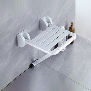 Chaise de douche murale pliable en plastique antidérapante YJL pour personnes âgées, équipement de sécurité pour toilettes 315x380x450mm - Product Image 1