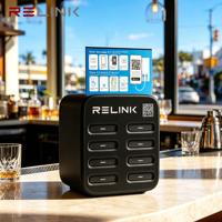 Station de recharge de téléphones à 8 emplacements avec batterie externe partagée, système de location de batteries externes 5000 mAh, borne de recharge à lecture de code QR, OEM ODM