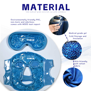 Masque oculaire réutilisable en peluche avec gel froid et chaud pour les yeux gonflés, les cernes, la fatigue oculaire et le soulagement des maux de tête - Product Image 2