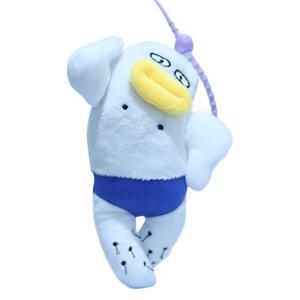 Serie pazzo carino fuga piccola bambola ciondolo peluche grande bocca anatra ricamata in cotone portachiavi per compleanno OPP Bag - Product Image 5