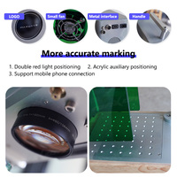 Mini Marcador Láser de Doble Luz, 10W Luz Azul + 2W Láser Pulsado de Doble Fuente para Grabado de Logotipos/Nombres en Tazas, Fácil Operación