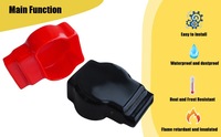 Capuchon isolant rouge et noir en caoutchouc pour borne de batterie automobile 12V 24V, protection de câble de batterie pour voiture, camion, bateau, marine