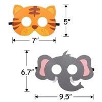 Accessoires de fête design de dessin animé halloween noël bricolage masque facial en feutre masques d'animaux pour enfants
