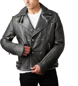 Chaqueta de Cuero Vintage de Alta Calidad para Hombre con Cierre, Último Diseño, Servicio OEM, Talla XS, Recubierta para Invierno - Product Image 1