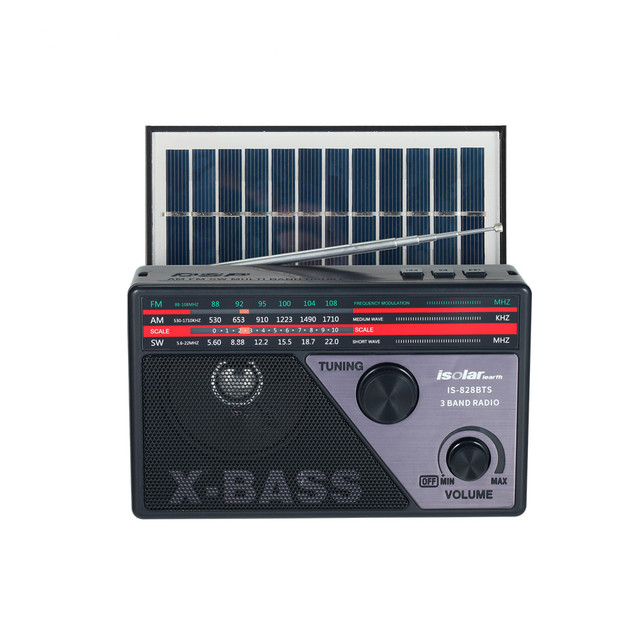Portable Home Fm Am Sw Solar Powered Radios Solar Radio With Batteries Sd Cardt Usb/ Tf Music Player