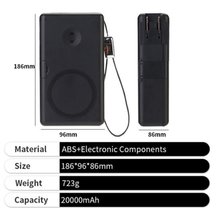 Cargador USB C GaN de 65W, Banco de Energía de 20000mAh, Cargador Inalámbrico Magnético Rápido para <span class=keywords><strong>iPhone</strong></span> 16, iWatch, Laptop, con Enchufe de CA - Product Image 5