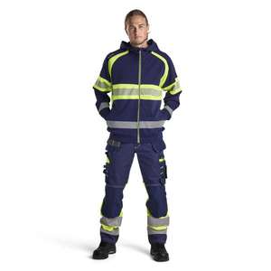 BLAKLADER - 179413708833C54 Hi-Vis <b>trousers</b> with <b>stretch</b> <b>Navy</b> Blue/Yellow - EAN 7330509767115 HI-VIS WORKWEAR - Product Image 3