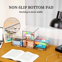 Organizador de Maquillaje Transparente de Gran Capacidad Impermeable y Antipolvo para Baño o Escritorio Caja de Almacenamiento para Cosméticos y Cuidado de la Piel con Cajón