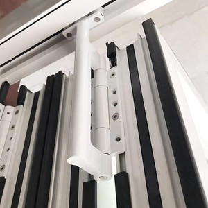Lüks Modern anti-sıyırma boya alüminyum çerçeve akordeon katlanır kapı katlanabilir kızak ile fiberglas ekran örgü - Product Image 6