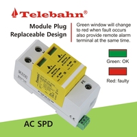 Telebahn AC SPD 2P 120V 150V 10kA-20kA 20kA -40kA 30kA-60kA T2 DPS Protection contre les surtensions suppresseur protecteur Contra Sobretensiones