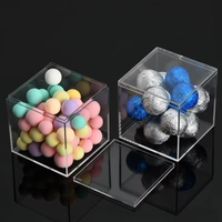 Boîte en acrylique transparente, boîte de présentation en plexiglas personnalisée avec couvercle/boîte de présentation de bonbons coulissante