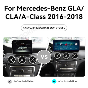 Mookaka 12.3 pouces Android 13 Autoradio pour <span class=keywords><strong>Mercedes</strong></span>-Benz GLA CLA <span class=keywords><strong>Classe</strong></span> <span class=keywords><strong>A</strong></span> 2016 2017 <span class=keywords><strong>2018</strong></span> Navigation GPS avec Carplay FM AM - Product Image 2