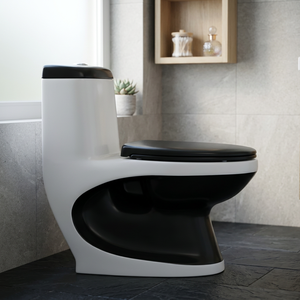 Inodoro de cerámica de alta calidad, de pared, sin borde, con doble descarga, de una pieza, con acabado de mármol. - Product Image 3