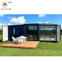 Offre Spéciale : Maison Mobile Modulaire Préfabriquée en Acier à Double Aile Extensible, Bâtiment de Bureau Contemporain Pliable