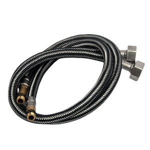 Manguera flexible trenzada de acero inoxidable de 1/2 pulgada con cabezal único de alta presión para grifo de fregadero, tubería de suministro de agua - Product Image 4