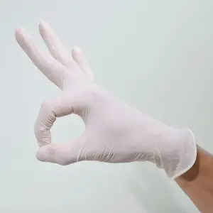 Malaysia nhà máy chất lượng tốt nhỏ màu trắng Latex glovees