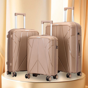 <span class=keywords><strong>Valise</strong></span> rigide légère et imperméable en PP, ensemble de voyage trois pièces avec doublure en polyester, 20 pouces, 24 pouces, 28 pouces - Product Image 1