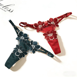 Yicheng Adjustable Straps Low-Rise Anti-Bacterial Thong Vintage G-String Sexy Mesh Panty Luxury <strong>Boutique</strong> <strong>Intimates</strong> Underwear - Product Image 2