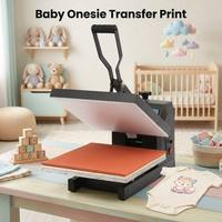Presse à chaud à sublimation 38x38cm à clapet pour transfert sur T-shirts, maillots, sacs, tapis de souris, réglable