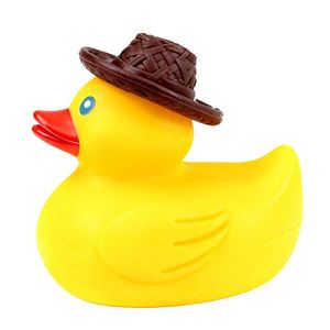 Jouets de bain et de douche pour enfants en gros, jouets aquatiques, petits canards jaunes avec chapeaux de paille - Promotion - Product Image 2