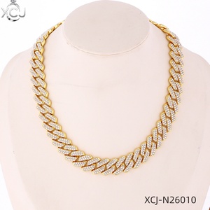 Diamant Cuban Link Kette für Männer mit Doppelverschluss-Verschluss Halskette Bling HipHop Rapper - Product Image 4
