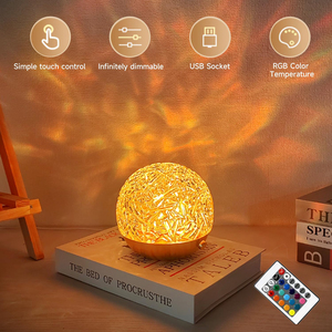 Night <b>Light</b> Water Ripple Projector Crystal Lamp Decoration Home Houses Bedroom Aesthetic Atmosphere Holiday Gift Sunset <b>Lights</b> - Product Image 2