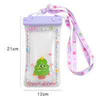 Pochette Téléphone Étanche Flottante Universelle Mignonne Transparente Sac Sec IP68 Housse Téléphone Étanche avec Sangle Ventrale pour iPhone Samsung