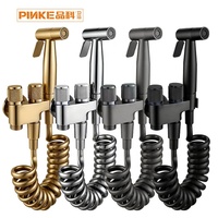 Pistolet de pulvérisation WC, ensemble douchette bidet en alliage de zinc haute pression, fixation murale, portable, pour salle de bain, hôtel, villa, installation facile