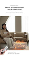 Diffuseur d'arômes à flamme simulée par ultrasons, humidificateur à brume froide, diffuseur de parfum, appareil d'éclairage ambiant pour la maison, l'hôtel, le bureau