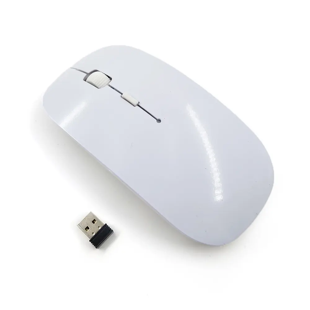 ポータブルUSBオプティカルオフィス超薄型ノイズレスワイヤレスコンピューターマウス2.4Ghzワイヤレスマウス