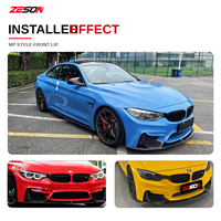 Spoiler avant en fibre de carbone sèche ZESON style MP pour BMW M3 F80 M4 F82 F83 2014-2018